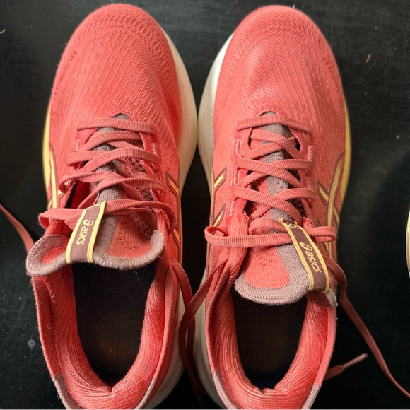 Asics Gel-Nimbus 27 Dark Pink Clay Orange glow running sneakers 8.5 - Picture 12 of 15